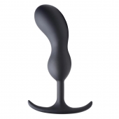 Черный массажер простаты с утяжелителями Premium Silicone Weighted Prostate Plug Large - 18,8 см. - XR Brands - в Улан-Удэ купить с доставкой