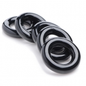 Комплект из 5 черных эрекционных колец для мошонки Ring Master Custom Ball Stretcher Kit - XR Brands - в Улан-Удэ купить с доставкой