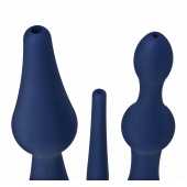 Набор из 3 универсальных насадок для анального душа Universal 3 Piece Silicone Enema Attachment Set - XR Brands - купить с доставкой в Улан-Удэ