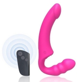 Розовый безремневой страпон Straples Strap-On Dildo - Erokay - купить с доставкой в Улан-Удэ