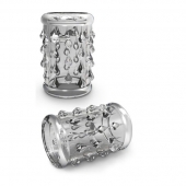 Прозрачная насадка с капельками STAY HARD COCK SLEEVE 05 CLEAR - Blush Novelties - в Улан-Удэ купить с доставкой