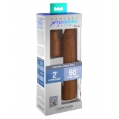 Коричневая насадка на член 2  Silicone X-tension - 20,3 см. - Pipedream - в Улан-Удэ купить с доставкой