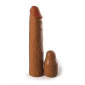 Коричневая насадка на член 2  Silicone X-tension - 20,3 см. - Pipedream - в Улан-Удэ купить с доставкой