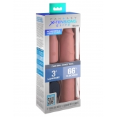 Телесная вибронасадка на член 3  Vibrating Mega X-tension with Remote - 22,9 см. - Pipedream - в Улан-Удэ купить с доставкой