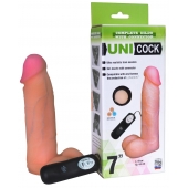 Фаллическая насадка Харнесс UNICOCK 7  с вибрацией - 19 см. - LOVETOY (А-Полимер) - купить с доставкой в Улан-Удэ