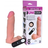 Фаллическая насадка Харнесс UNICOCK 8  с вибрацией - 20 см. - LOVETOY (А-Полимер) - купить с доставкой в Улан-Удэ