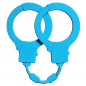 Голубые силиконовые наручники Stretchy Cuffs Turquoise - Lola Games - купить с доставкой в Улан-Удэ
