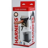 Насадка-фаллоимитатор на кожаных трусиках Harness Ultra Realistic 7  - 18 см. - LOVETOY (А-Полимер) - купить с доставкой в Улан-Удэ