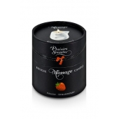 Массажная свеча с ароматом клубники Bougie de Massage Gourmande Fraise - 80 мл. - Plaisir Secret - купить с доставкой в Улан-Удэ