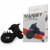 Чёрное эрекционное виброкольцо Sweet Ring с дельфинчиком - Baile - в Улан-Удэ купить с доставкой