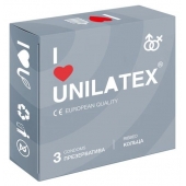 Презервативы с рёбрами Unilatex Ribbed - 3 шт. - Unilatex - купить с доставкой в Улан-Удэ