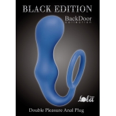 Синее эрекционное кольцо с анальной пробкой Double Pleasure Anal Plug - Lola Games - в Улан-Удэ купить с доставкой