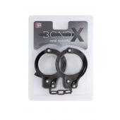 Чёрные наручники из листового металла BONDX METAL CUFFS BLACK - Dream Toys - купить с доставкой в Улан-Удэ