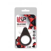 Чёрное эрекционное кольцо LIT-UP SILICONE STIMU RING 1 BLACK - Dream Toys - в Улан-Удэ купить с доставкой