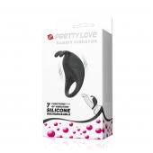 Чёрное эрекционное кольцо с вибрацией Rabbit Vibrator - Baile - в Улан-Удэ купить с доставкой
