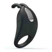 Чёрное эрекционное кольцо с вибрацией Rabbit Vibrator - Baile - в Улан-Удэ купить с доставкой