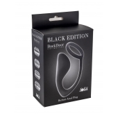 Чёрное эрекционное кольцо с анальной пробкой Button Anal Plug - Lola Games - в Улан-Удэ купить с доставкой