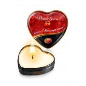 Массажная свеча с ароматом персика Bougie Massage Candle - 35 мл. - Plaisir Secret - купить с доставкой в Улан-Удэ