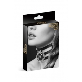 Чёрный тройной чокер с большим кольцом - Bijoux Pour Toi - купить с доставкой в Улан-Удэ