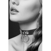 Узенький ошейник из полиуретана с кольцом - Bijoux Pour Toi - купить с доставкой в Улан-Удэ
