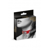 Красный узенький чокер с кольцом - Bijoux Pour Toi - купить с доставкой в Улан-Удэ