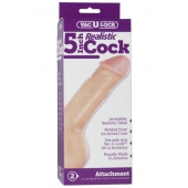 Насадка-реалистик для трусиков Vac-U-Lock 5  Realistic - 12,7 см. - Doc Johnson - купить с доставкой в Улан-Удэ