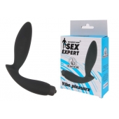 Чёрный вибростимулятор простаты Sex Expert Vibe Pleasure - Sex Expert - в Улан-Удэ купить с доставкой