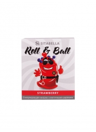 Стимулирующий презерватив-насадка Roll   Ball Strawberry - Sitabella - купить с доставкой в Улан-Удэ