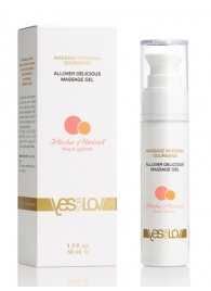 Универсальный массажный гель-смазка Allover Delicious Massage Gel с ароматом персика и аброкоса - 50 мл. - YESforLOV - купить с доставкой в Улан-Удэ