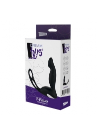 Черный вибромассажер простаты P-PLEASER W ERECTION ENHANCE - Dream Toys - в Улан-Удэ купить с доставкой