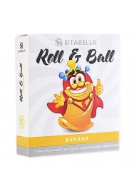 Стимулирующий презерватив-насадка Roll   Ball Banana - Sitabella - купить с доставкой в Улан-Удэ