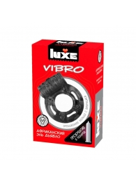 Чёрное эрекционное виброкольцо Luxe VIBRO  Африканский Эль Дьябло  + презерватив - Luxe - в Улан-Удэ купить с доставкой