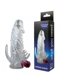 Закрытая прозрачная вибронасадка на пенис Crystal Sleeve Vibe - Erowoman-Eroman - в Улан-Удэ купить с доставкой