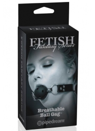 Черный кляп с дырочками Breathable Ball Gag - Pipedream - купить с доставкой в Улан-Удэ