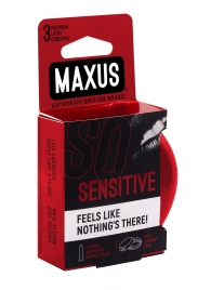 Ультратонкие презервативы в железном кейсе MAXUS Sensitive - 3 шт. - Maxus - купить с доставкой в Улан-Удэ