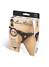 Черные плюшевые трусики для страпона - Lux Fetish - купить с доставкой в Улан-Удэ