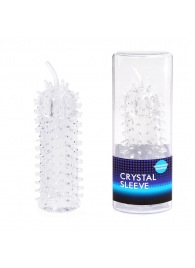 Закрытая рельефная насадка Crystal sleeve с усиками - 12 см. - Erowoman-Eroman - в Улан-Удэ купить с доставкой