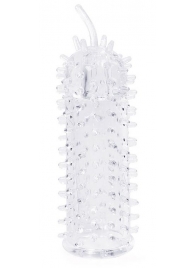 Закрытая рельефная насадка Crystal sleeve с усиками - 12 см. - Erowoman-Eroman - в Улан-Удэ купить с доставкой