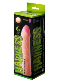 Фаллическая насадка на трусики харнесс - 17,5 см. - LOVETOY (А-Полимер) - купить с доставкой в Улан-Удэ