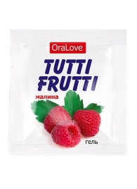 Пробник гель-смазки Tutti-frutti с малиновым вкусом - 4 гр. - Биоритм - купить с доставкой в Улан-Удэ