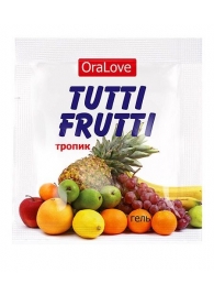 Пробник гель-смазки Tutti-frutti со вкусом тропических фруктов - 4 гр. - Биоритм - купить с доставкой в Улан-Удэ