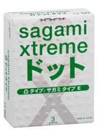 Презервативы Sagami Xtreme SUPER DOTS с точками - 3 шт. - Sagami - купить с доставкой в Улан-Удэ