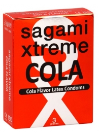 Ароматизированные презервативы Sagami Xtreme COLA - 3 шт. - Sagami - купить с доставкой в Улан-Удэ