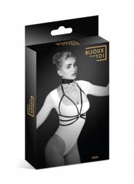 Черная упряжь на грудь Julia - Bijoux Pour Toi - купить с доставкой в Улан-Удэ