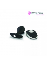 Черная пробка Mystim Rocking Vibe S с возможностью подключения к электростимулятору - 9,7 см. - MyStim - купить с доставкой в Улан-Удэ