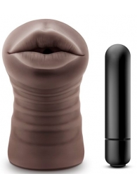 Коричневый мастурбатор-ротик Heather - Blush Novelties - в Улан-Удэ купить с доставкой
