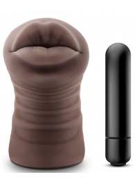 Коричневый мастурбатор-ротик Renee - Blush Novelties - в Улан-Удэ купить с доставкой