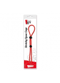 Красное лассо на пенис с двумя бусинами STRETCHY LASSO CAGE - Dream Toys - в Улан-Удэ купить с доставкой