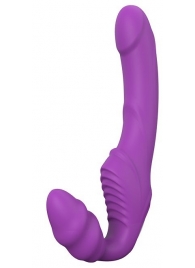 Фиолетовый безремневой вибрострапон DOUBLE DIPPER - Dream Toys - купить с доставкой в Улан-Удэ