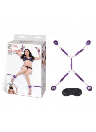 Фиолетовый набор фиксаций на кровати Classic Bedspreader - Lux Fetish - купить с доставкой в Улан-Удэ